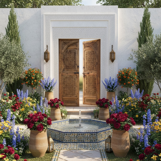 Luxury Hand-Carved Moroccan Double Doors
