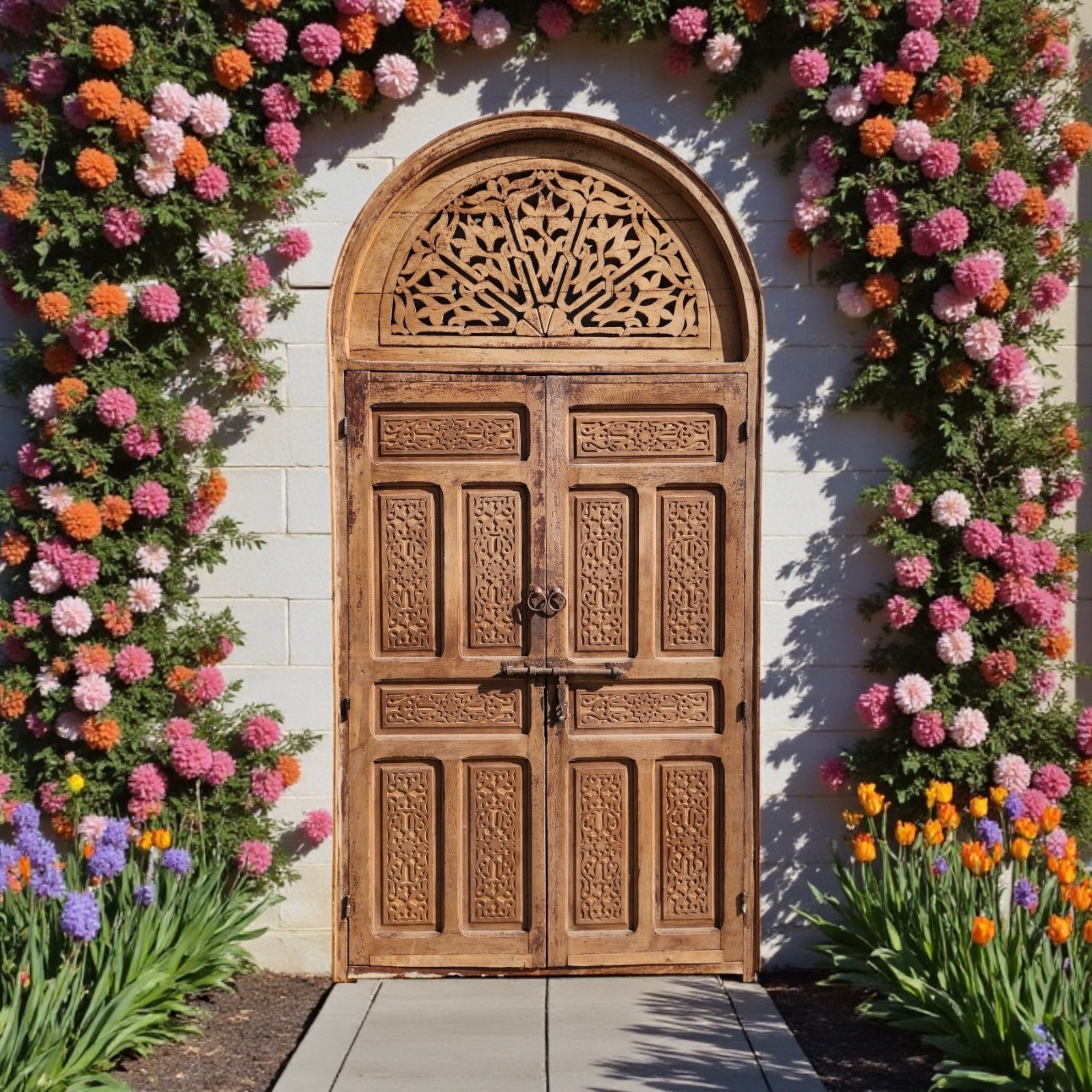 My Store Mogador door with a modern design, featuring a sleek surface and stylish handles, set in a contemporary interior.