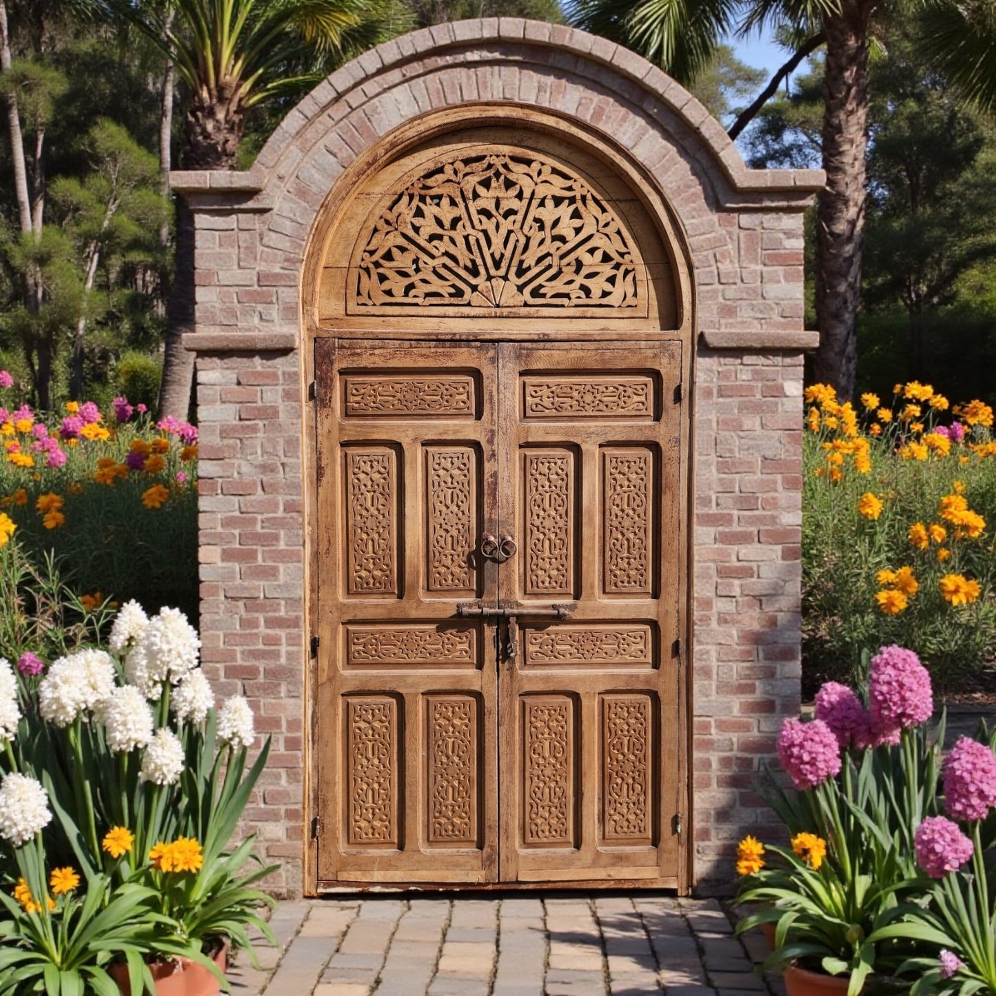 Mogador door by My Store showing a modern wooden door with sleek design and metal handle in a well-lit interior setting