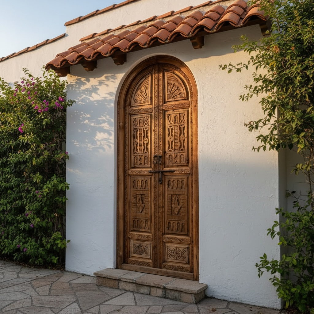 Old wooden door named Cordoba from My Store, featuring weathered finish and vintage design, shown in the image.