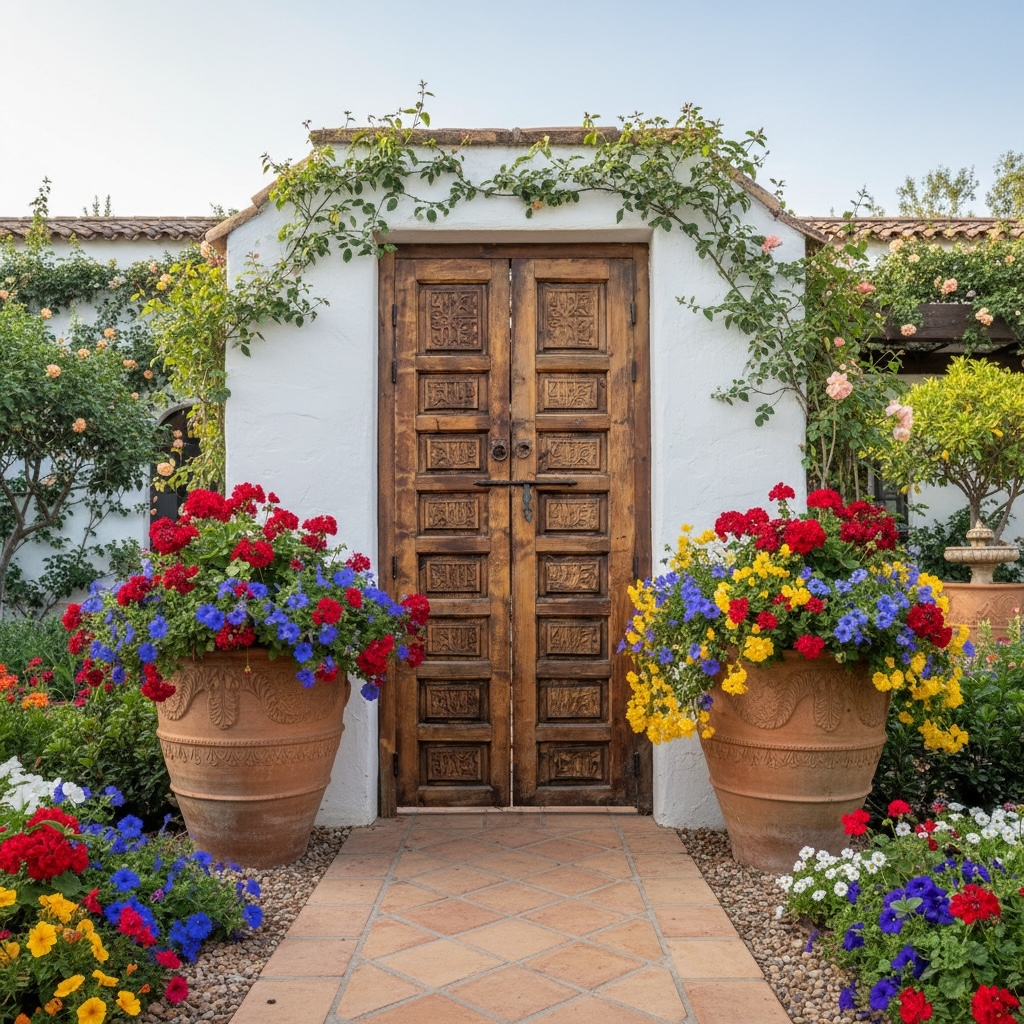 Vintage Moroccan Nassirid door with intricate carved wood details and traditional design, showcasing craftsmanship and historic charm.